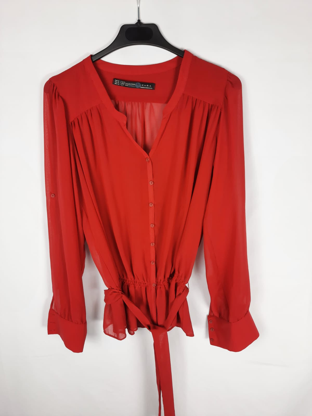 ZARA. Blusa roja T.m