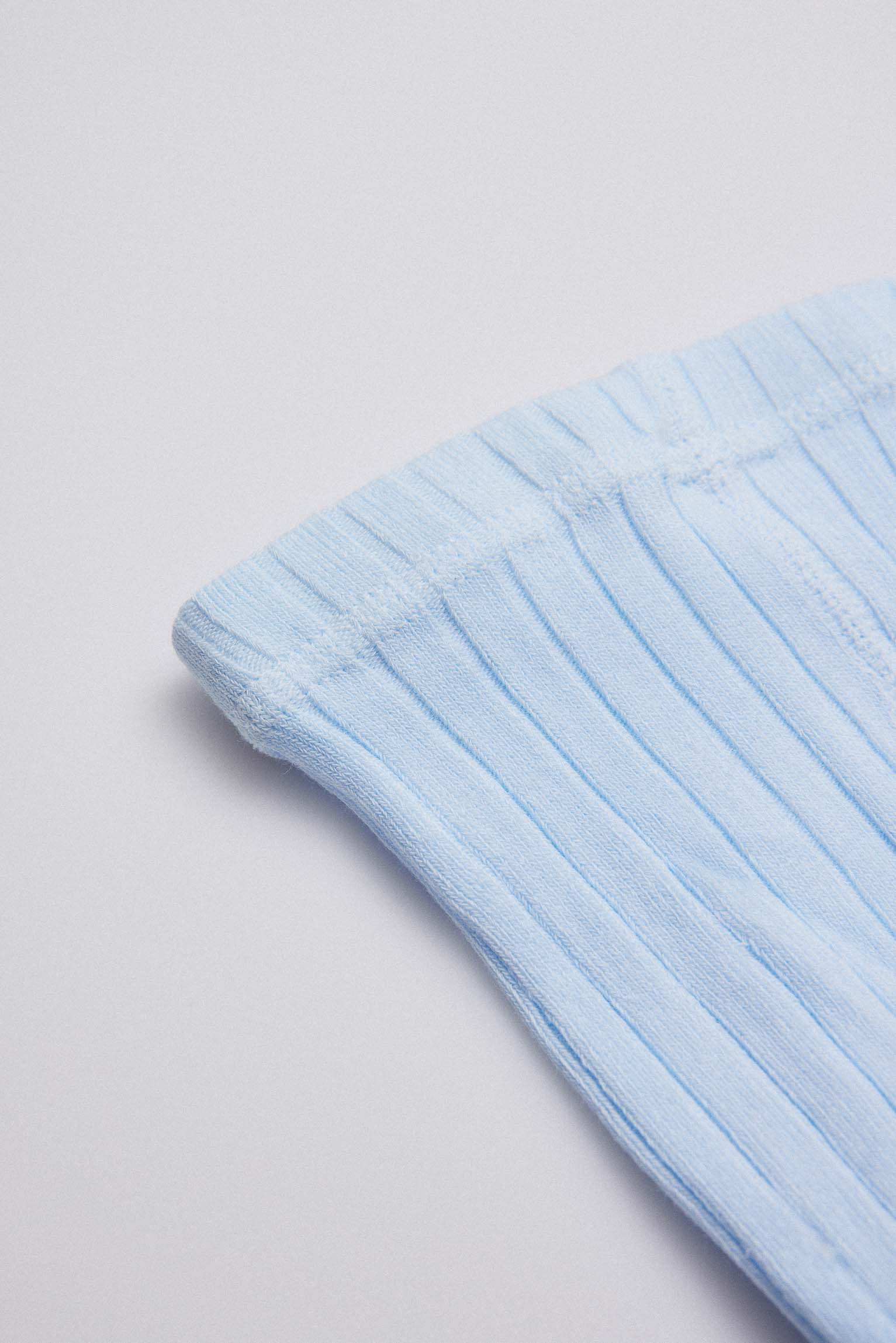 Leotardo canalé celeste