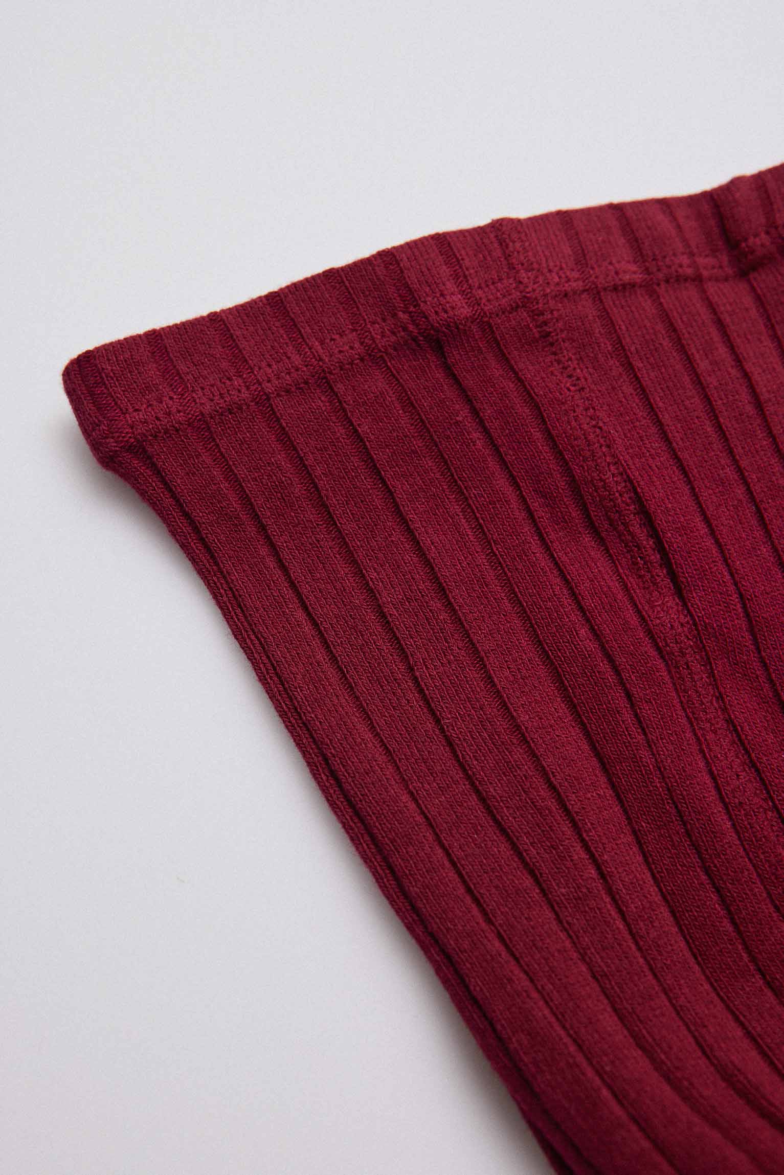 Leotardo canalé granate