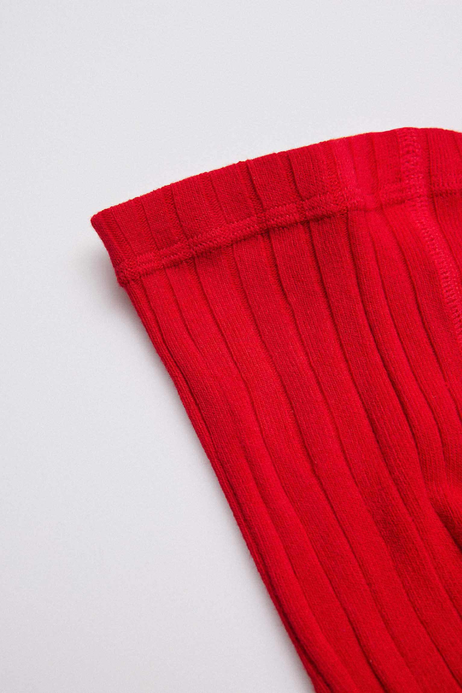 Leotardo canalé rojo