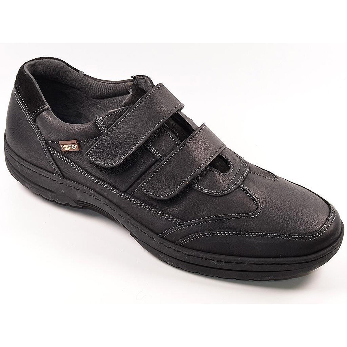 5784 Nuper Zapato Piel confort Antideslizante Velcro Hombre