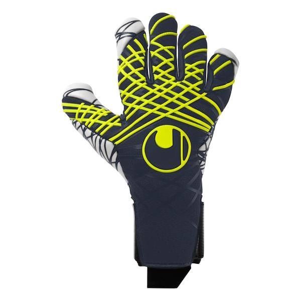 Uhlsport Guantes de portero Prediction Ultragrip SC - Marina/Blanco/Amarillo fluo