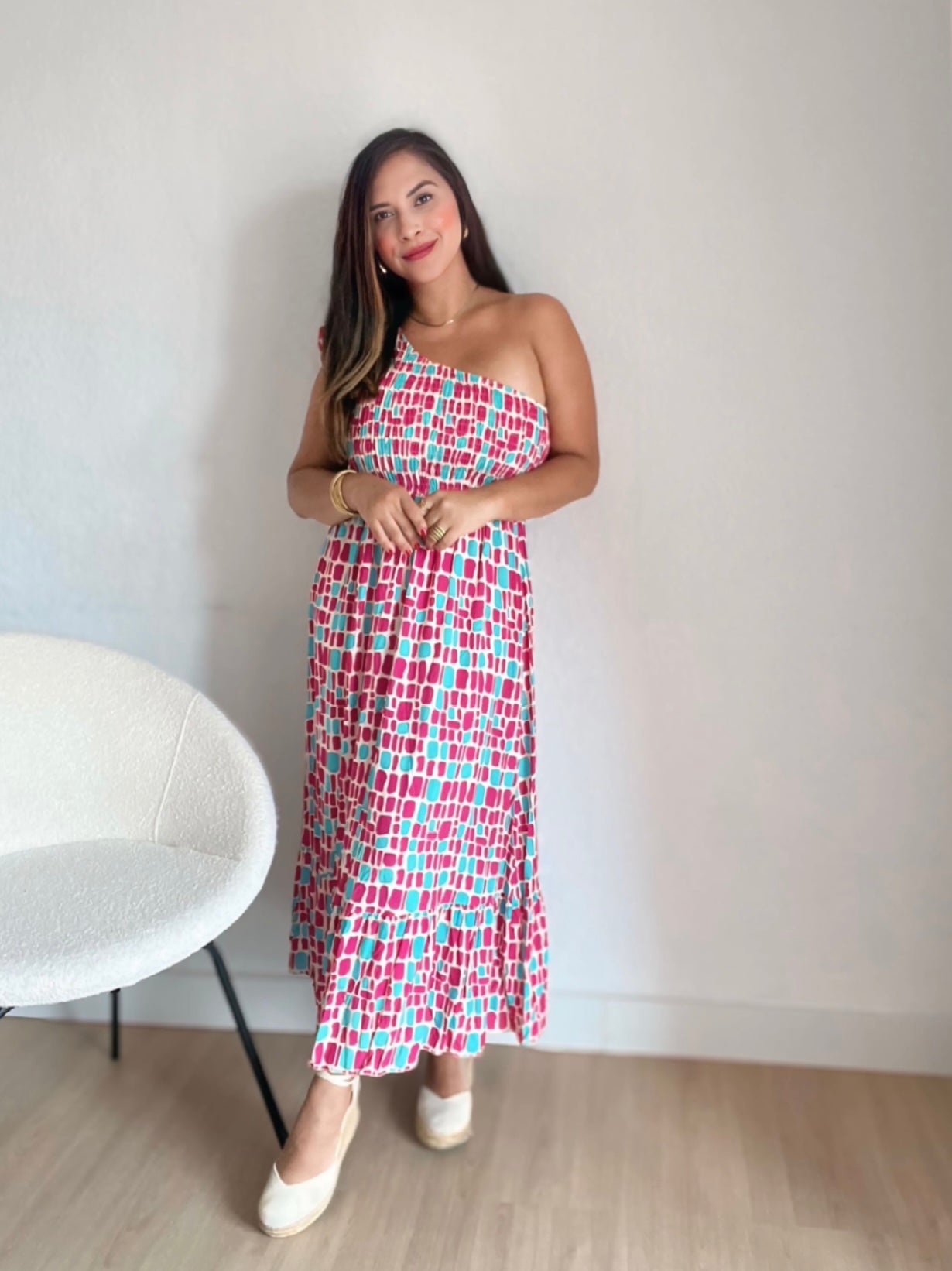 Vestido  escote hombro