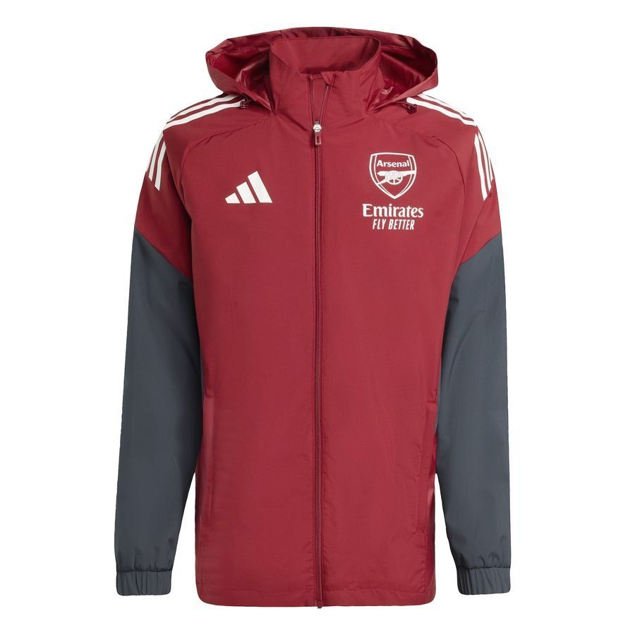 Arsenal Chaqueta Tiro 25 All Weather EU - Collegiate Burgundy/Gris oscuro