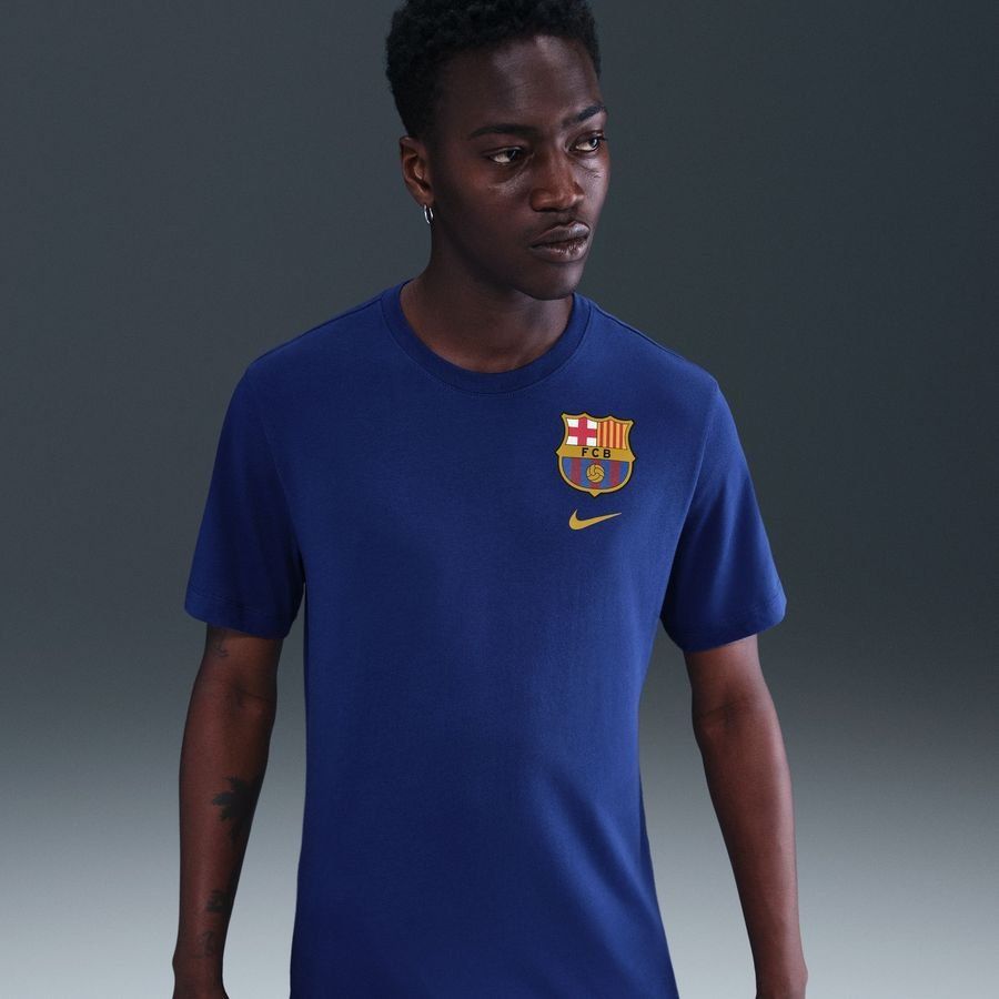 Barcelona Camiseta Crest - Azul real profundo