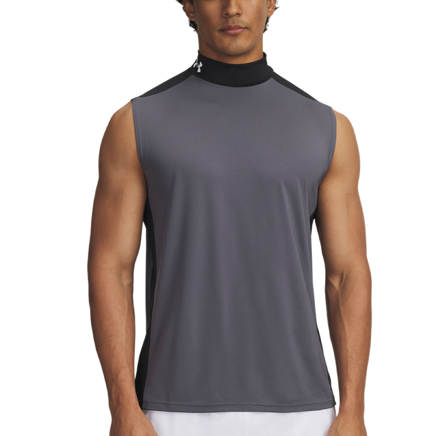 Under Armour HeatGear Wordmark Top Castlerock/Black/White