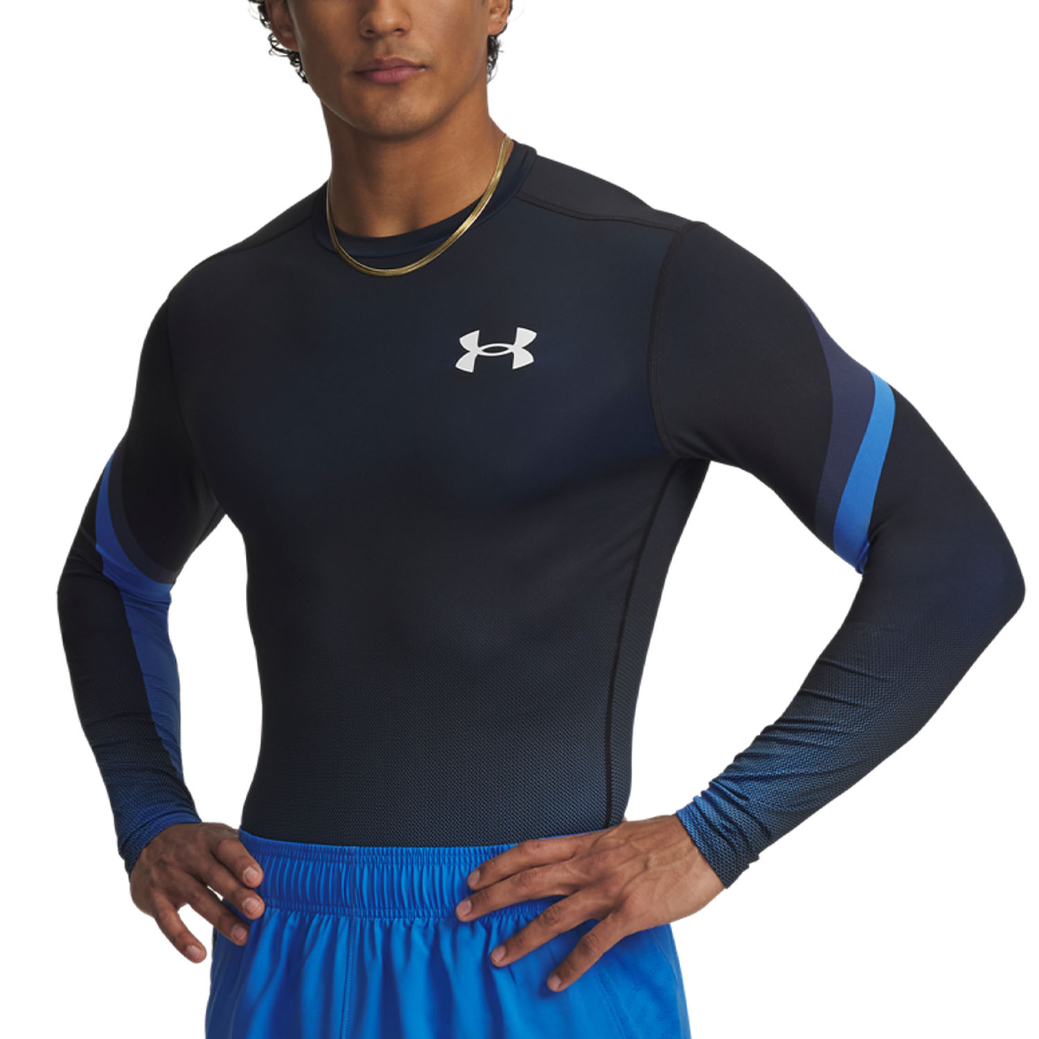 Under Armour HeatGear Sublimated Camisa Blue Atlantis/Black/White