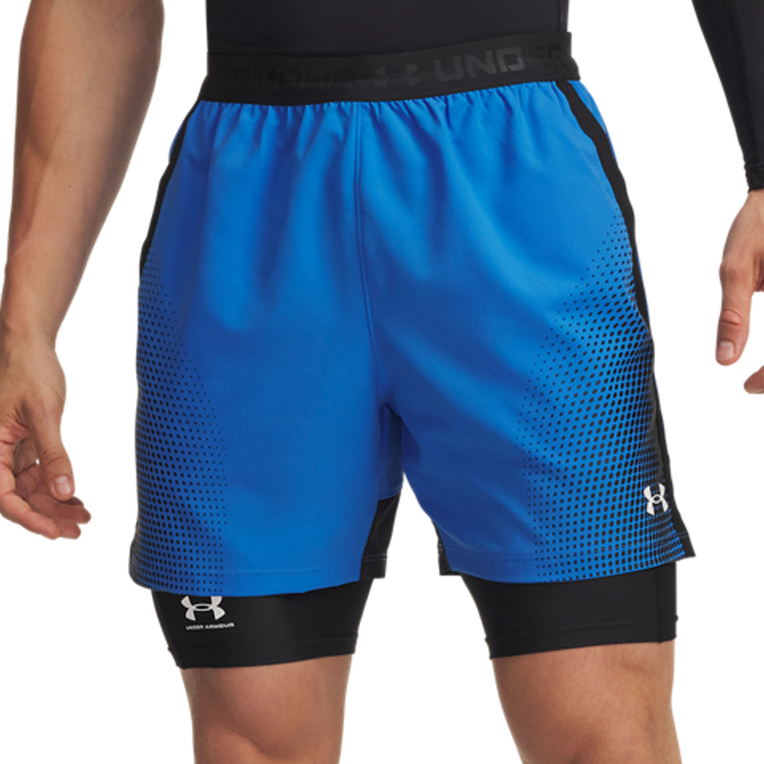 Under Armour Vanish 6in Shorts Blue Atlantis/Black/White