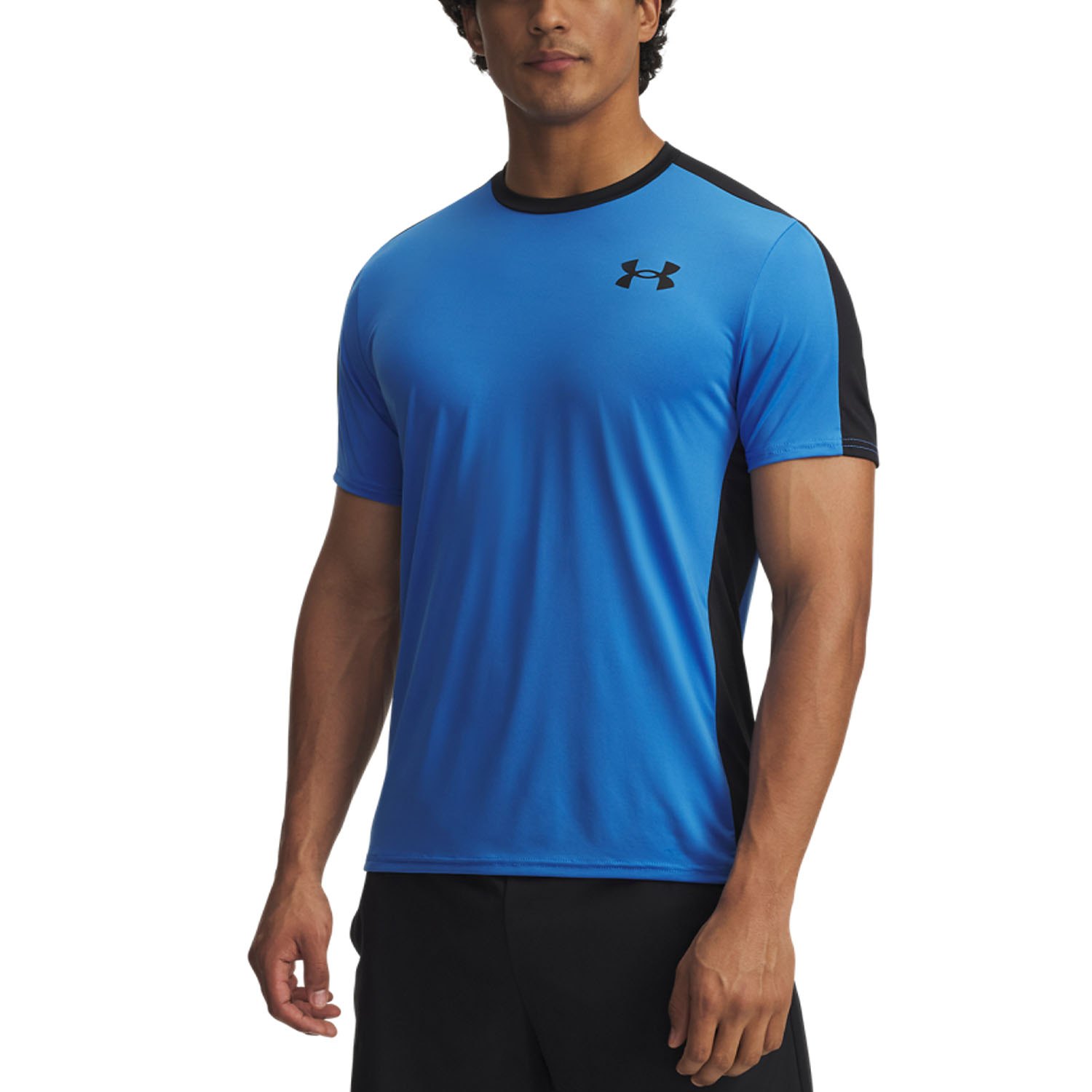 Under Armour HeatGear Wordmark Camiseta Blue Atlantis/Black/White