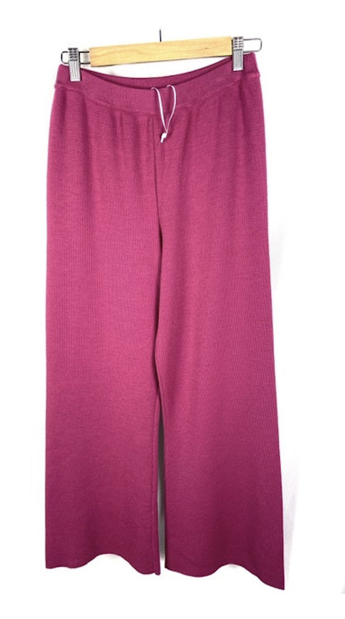 YNONYME. Pantalon de punto morado T.s
