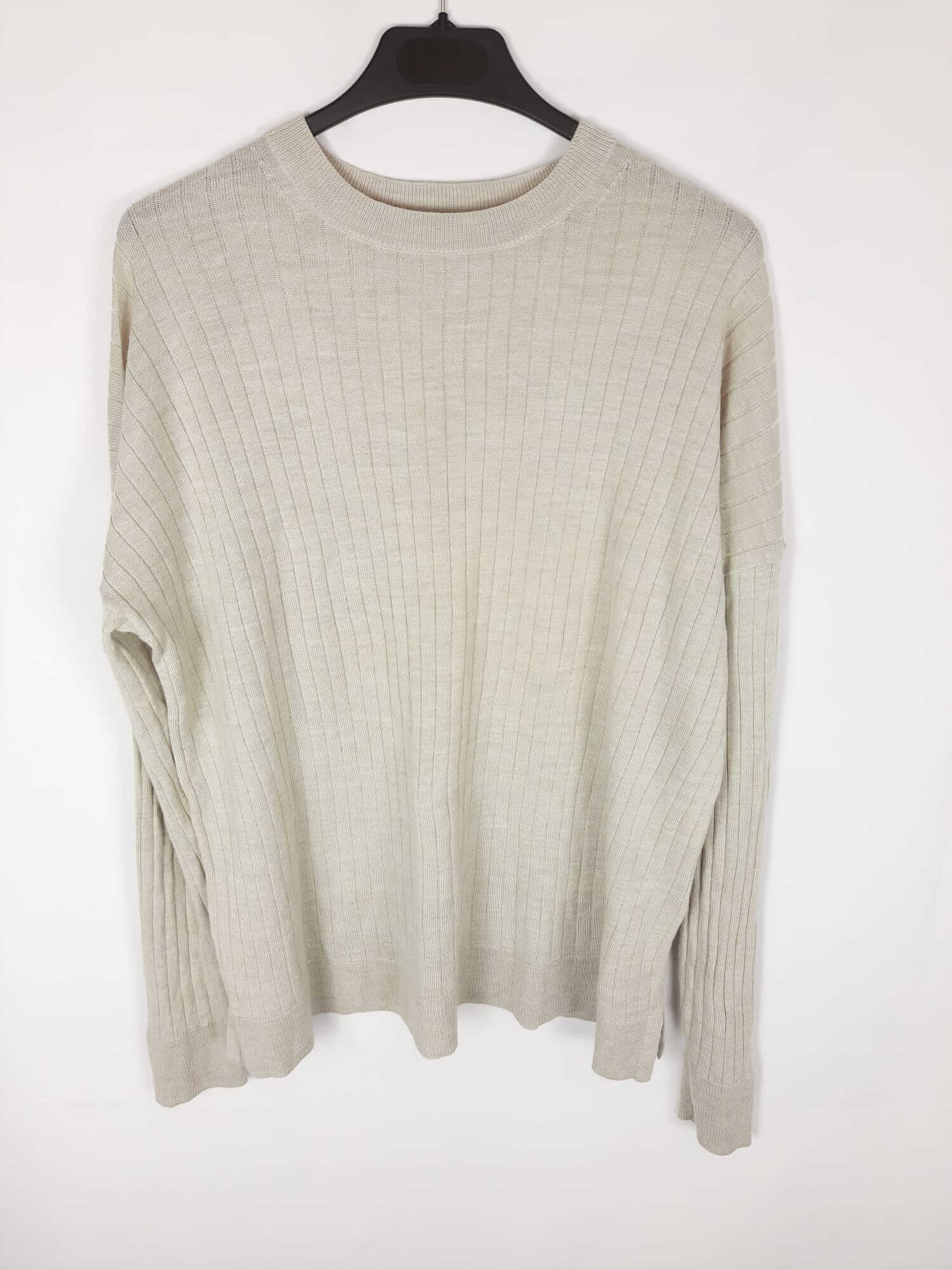 UNIQLO. Jersey beige de canalé T. s