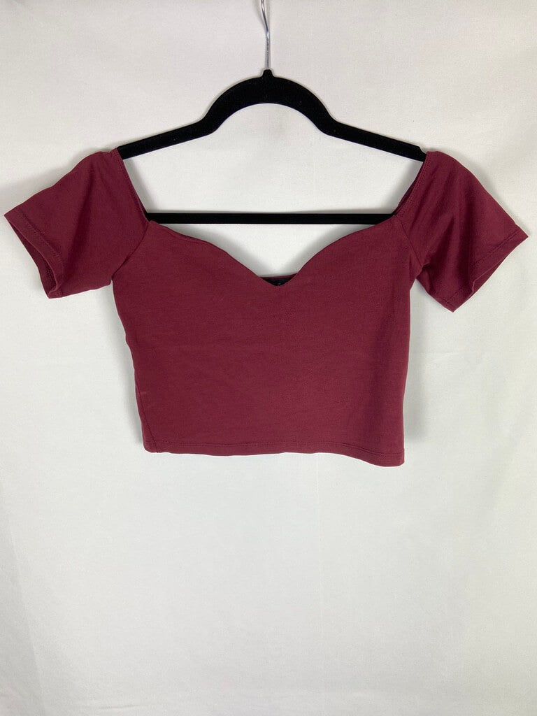 ASOS. Top granate elastico T.38