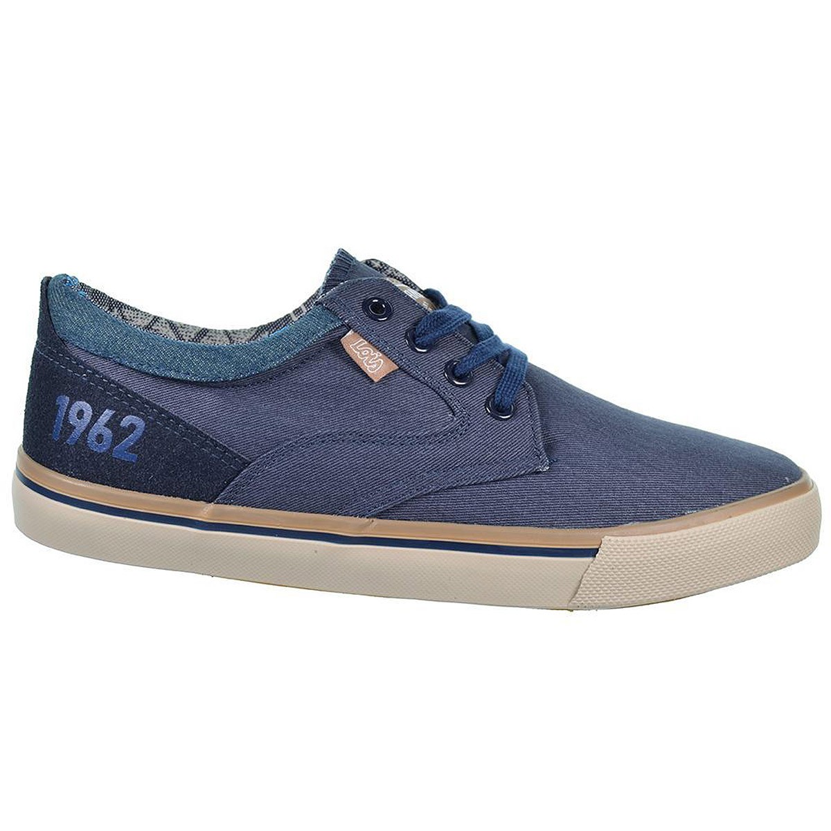61309 Lois Zapatilla Lona Acolchada Cordones Hombre