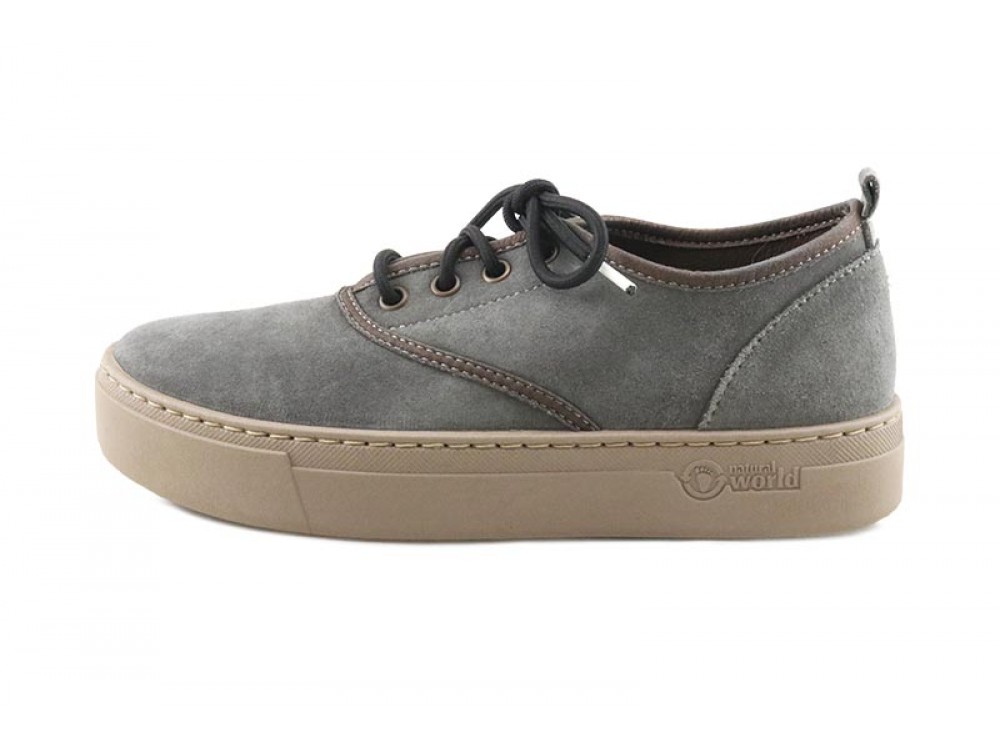 Blucher ante antracita con cordón y elástico Natural World