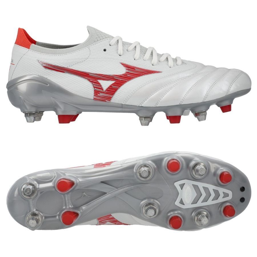Mizuno Morelia Neo IV Beta Made in Japan SG Charge - Blanco/Rojo radiante