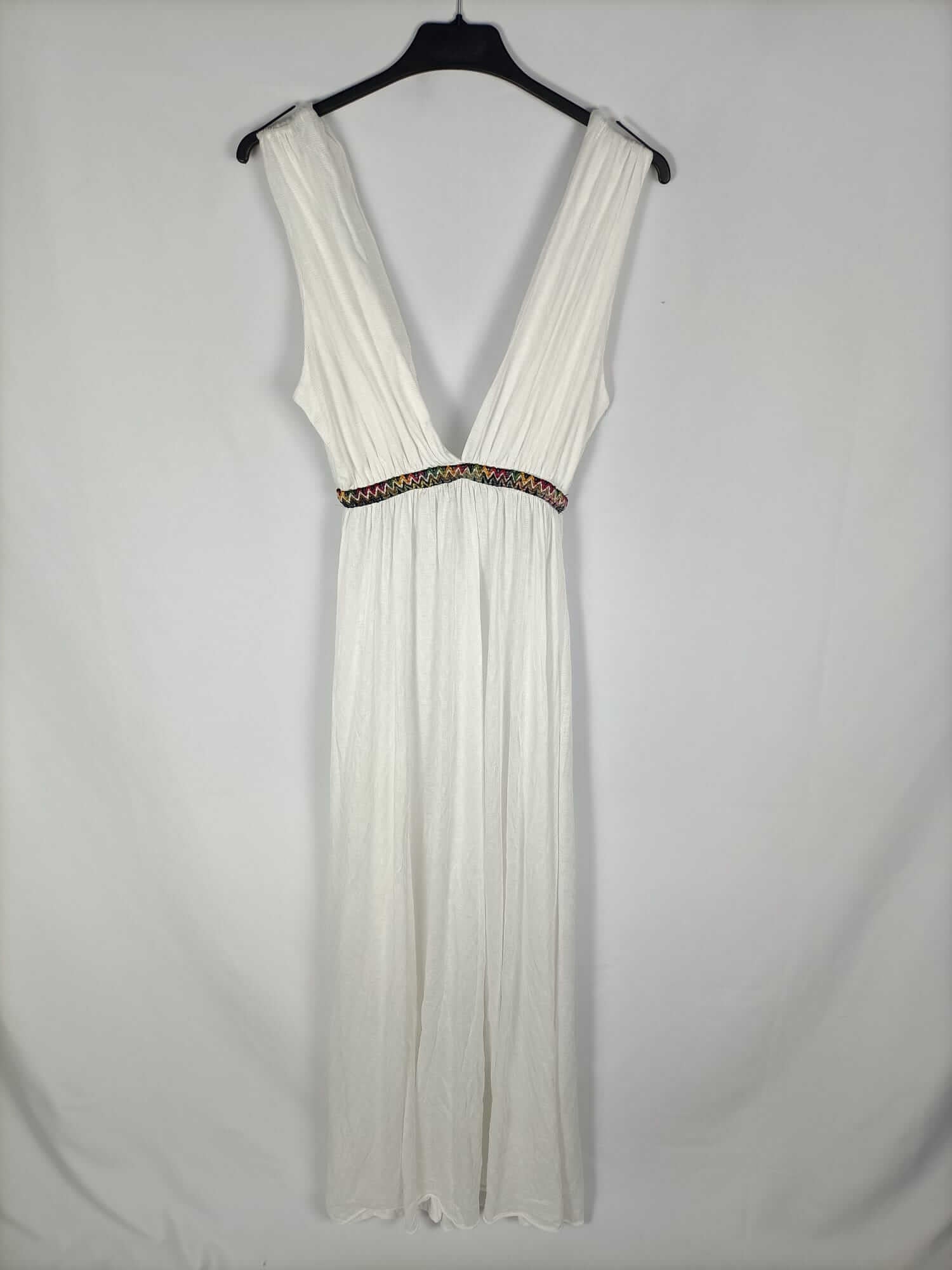 OTRAS.Vestido largo blanco T.s