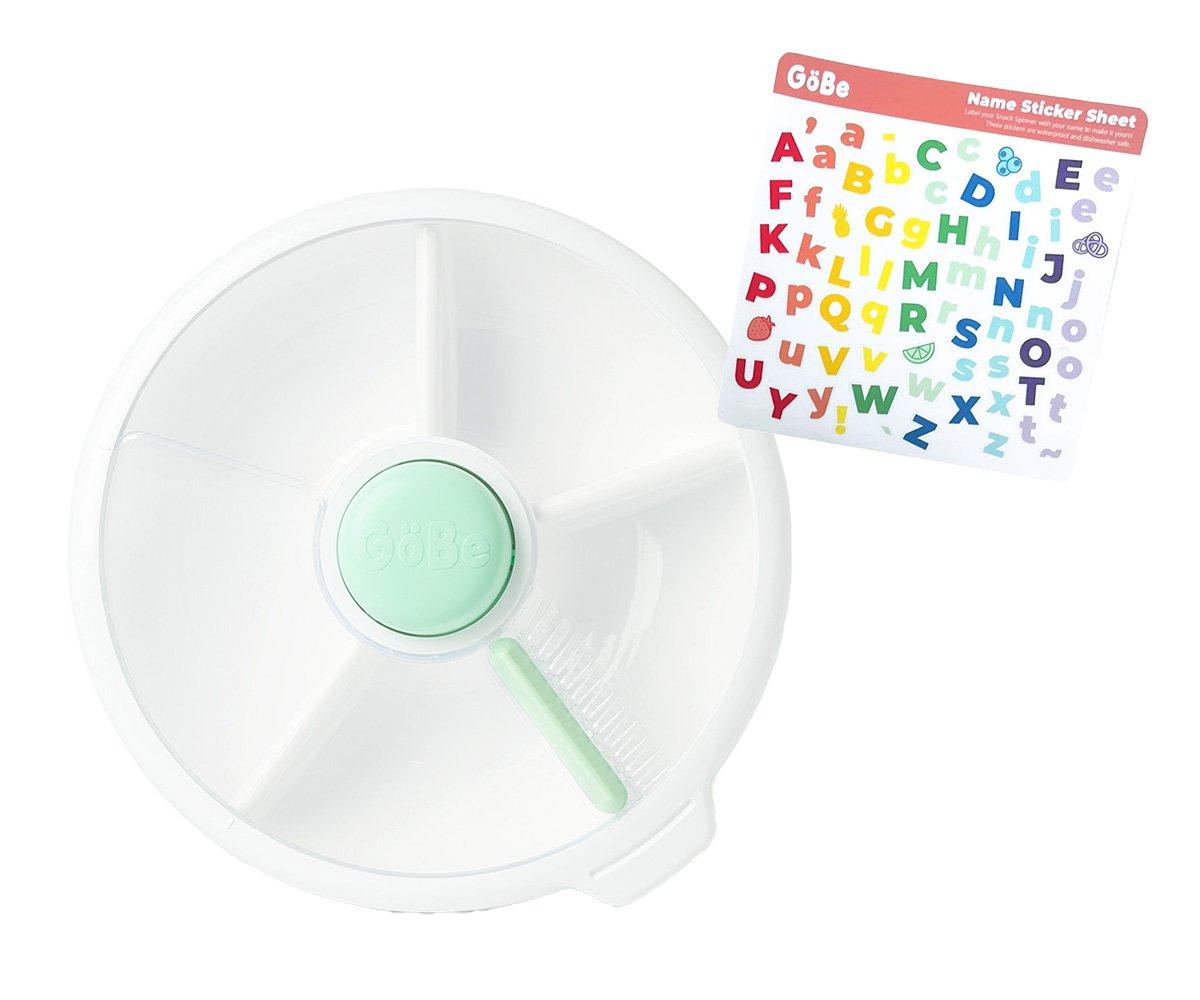 Caja de Almuerzo Grande Snack Spinner Slide con Hoja Pegatinas Mint Green - GöBe