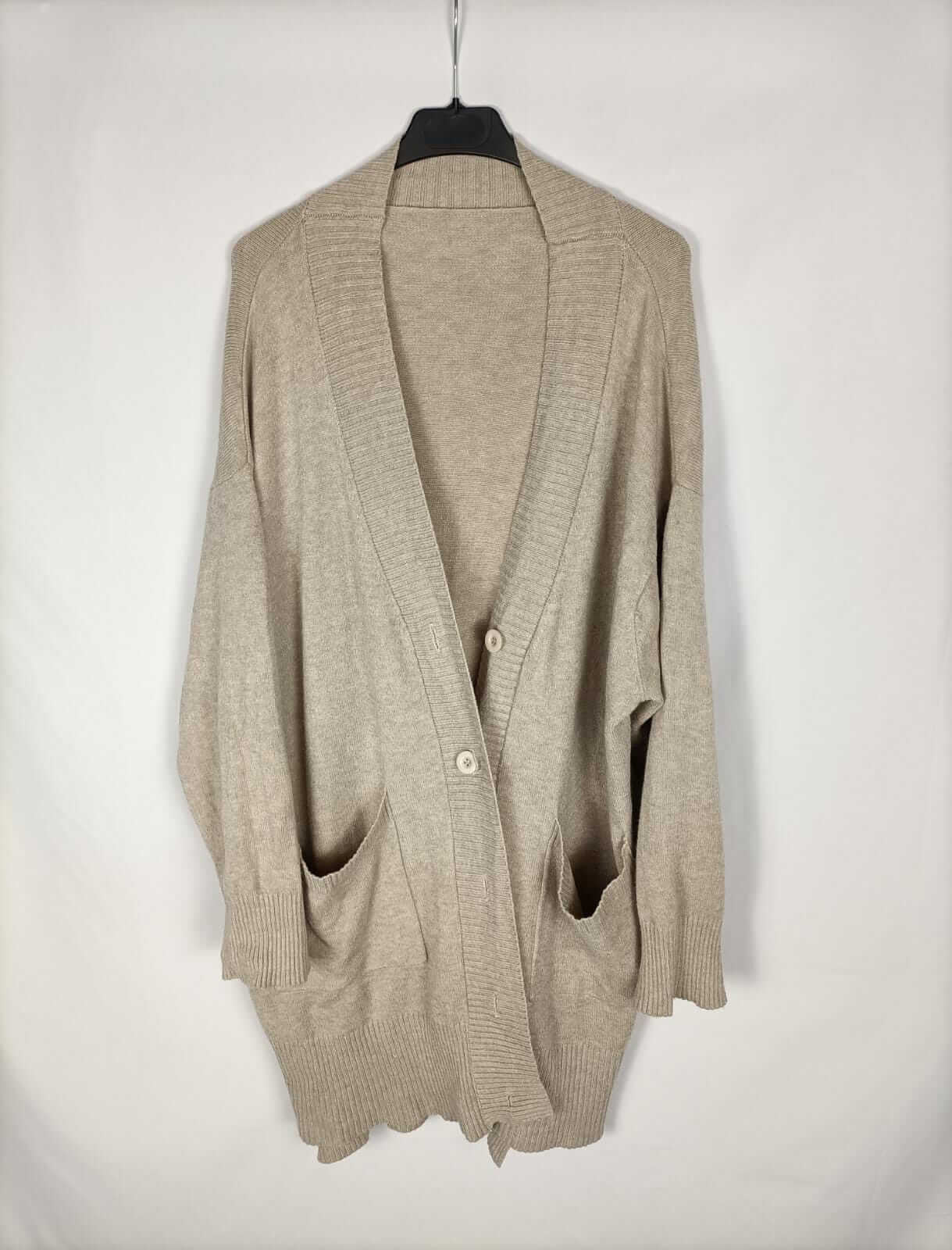 OTRAS.Cárdigan punto beige TU (oversized)