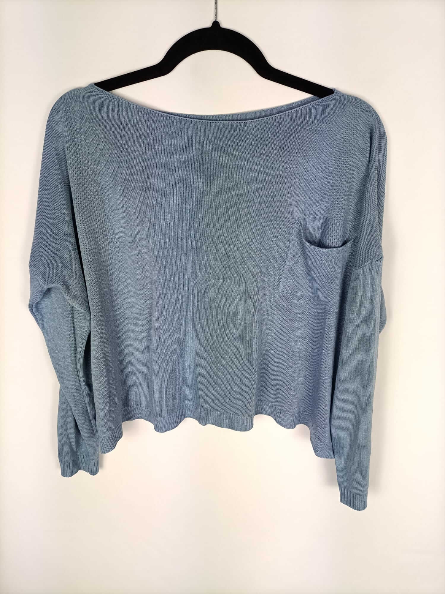 ALGO BONITO. Jersey finito azulón TU