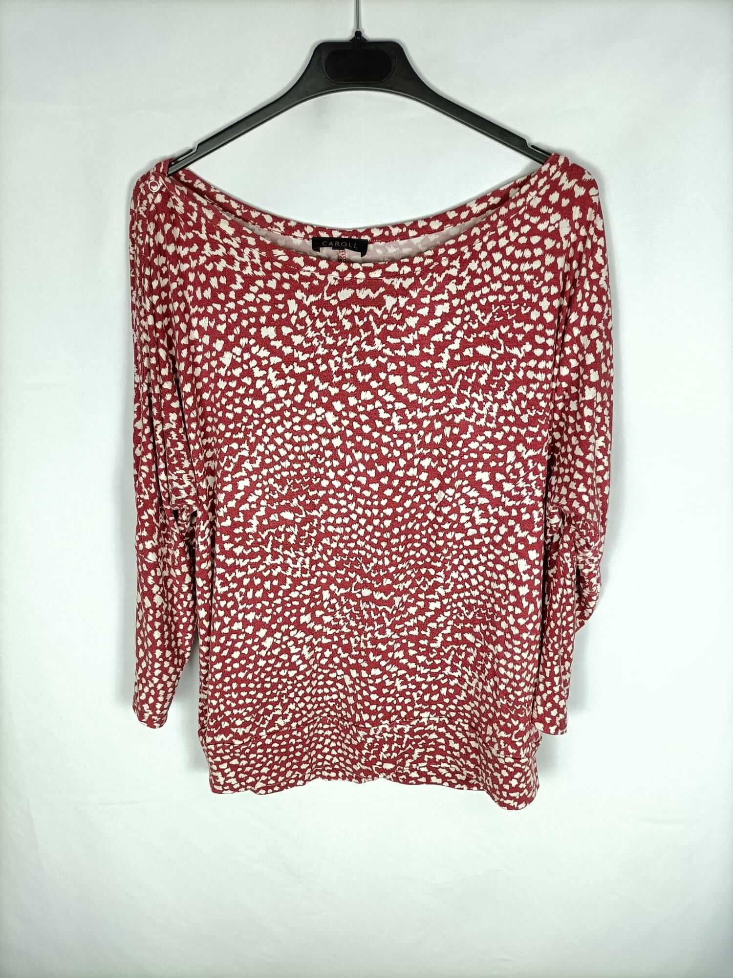 CAROLL.Top burdeos mangas 3/4 T.m