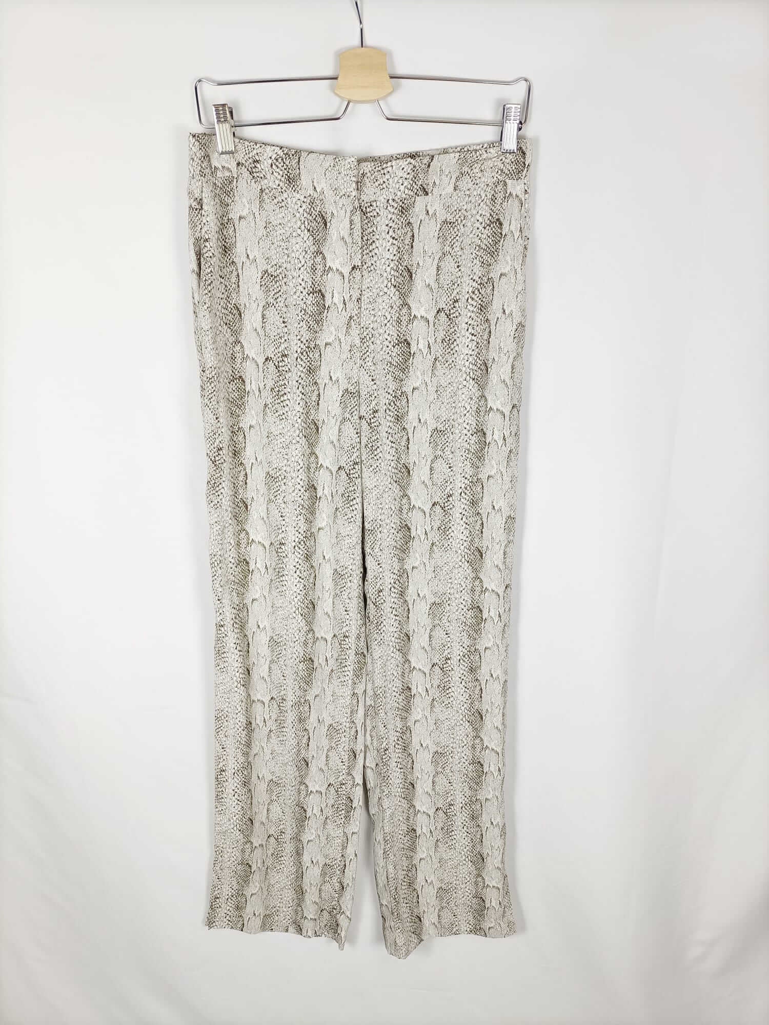 MANGO.Pantalones fluidos animal print T.388