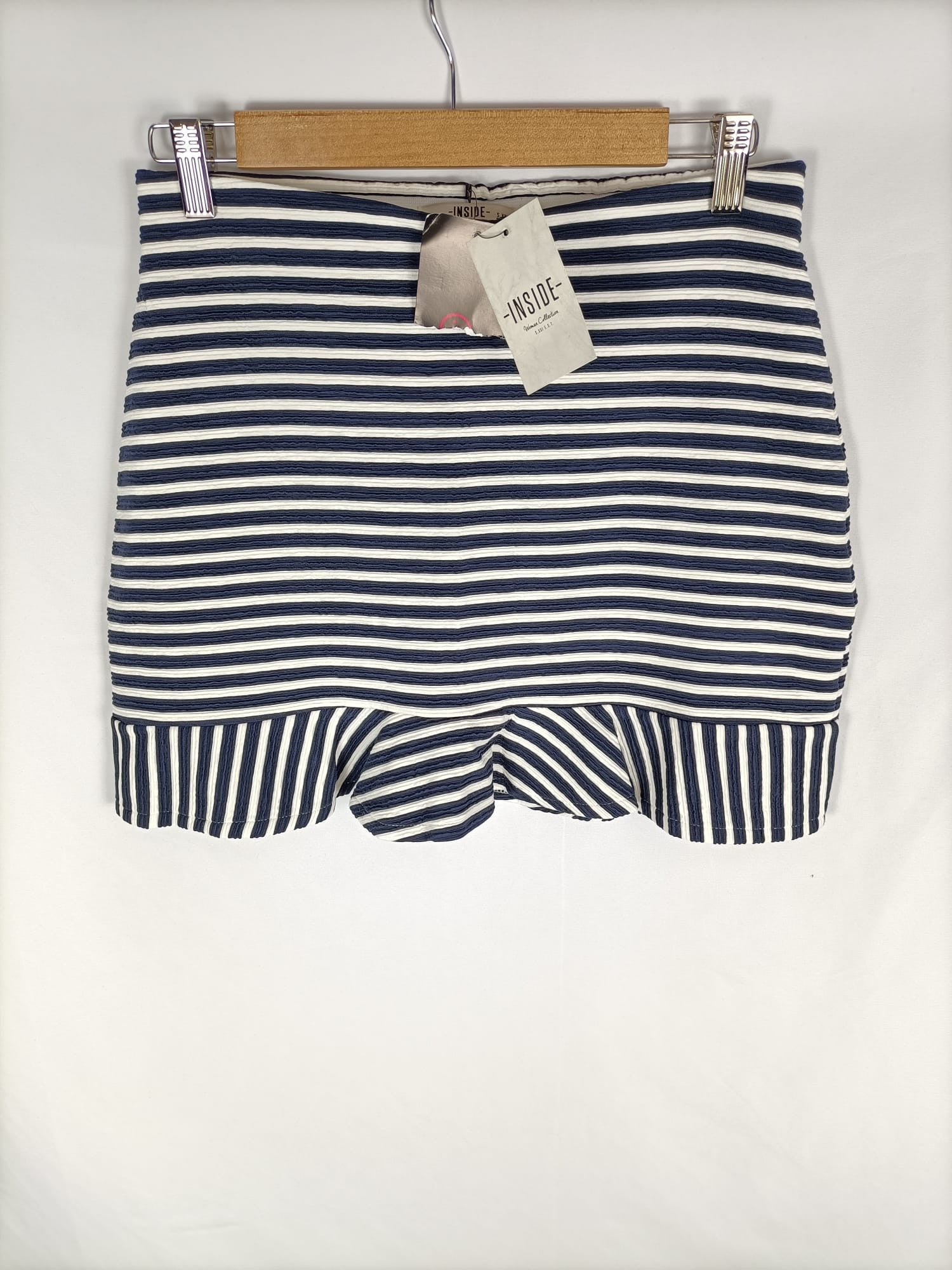 INSIDE. Falda rayas marineras T.s