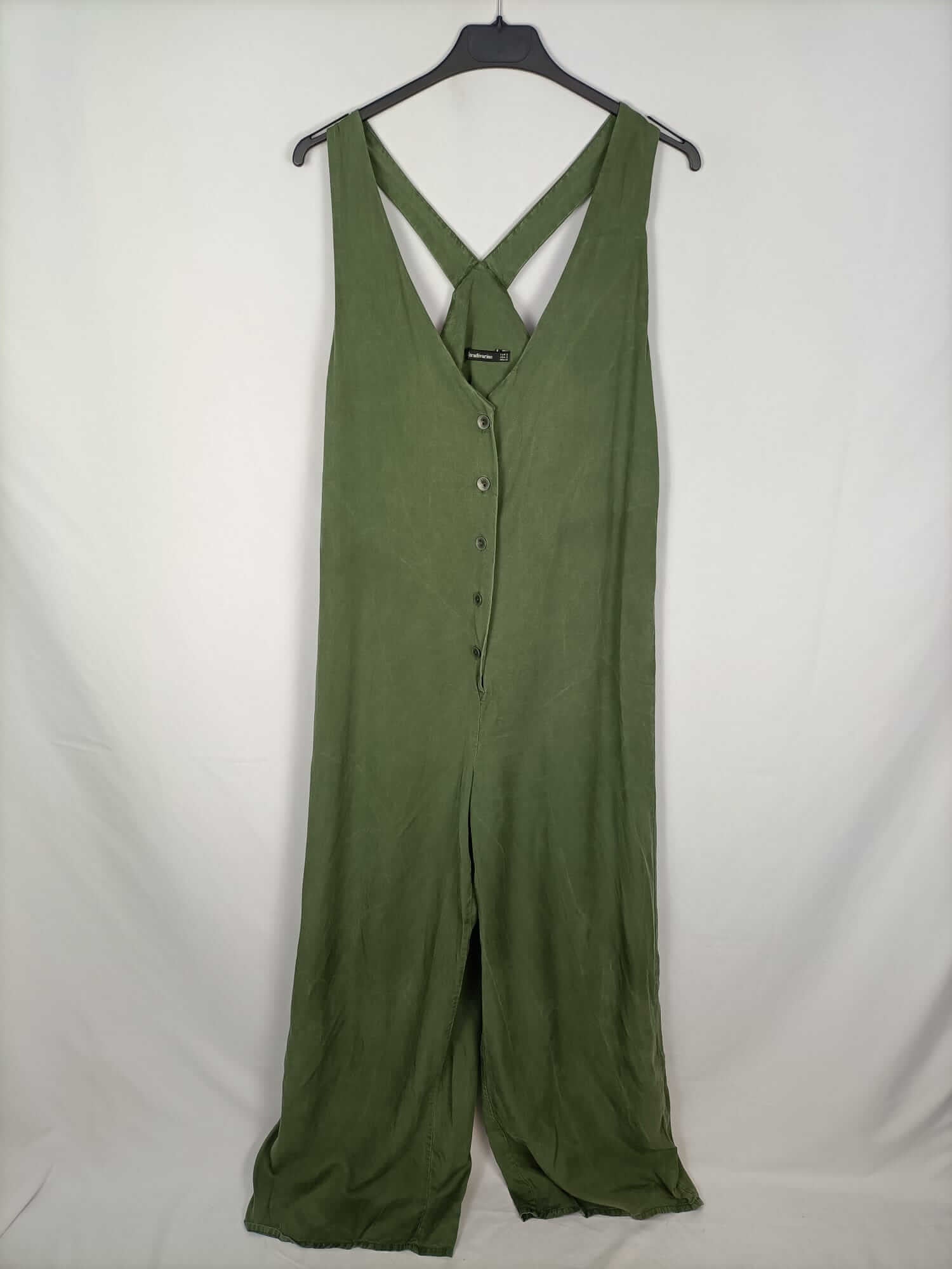 STRADIVARIUS. Mono palazzo verde T.s