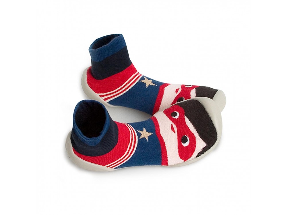Zapatilla para casa calcetín azul superman Collegien