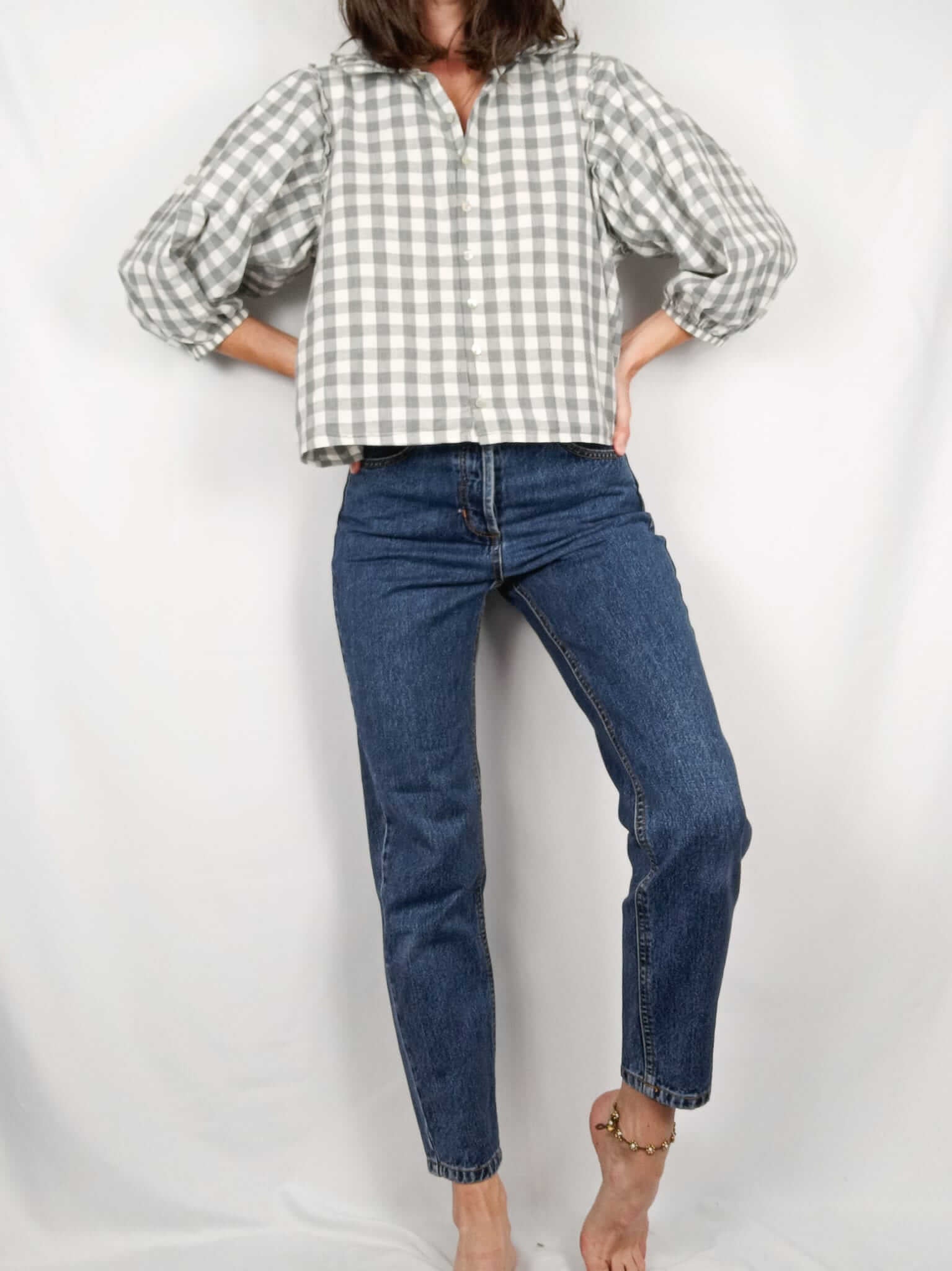 STRADIVARIUS.Camisa cuadros vichi T.m