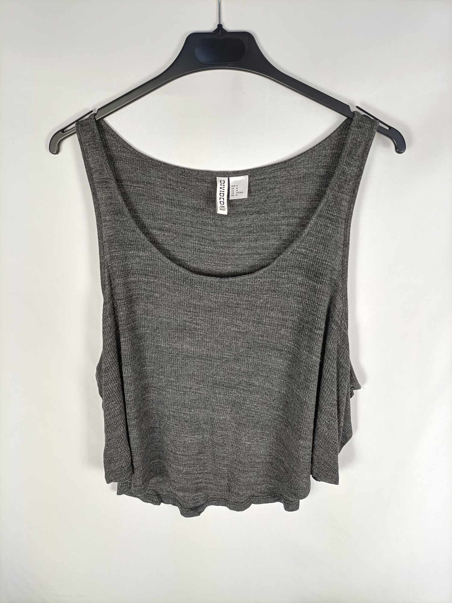 H&M.Camiseta sin mangas gris T.m