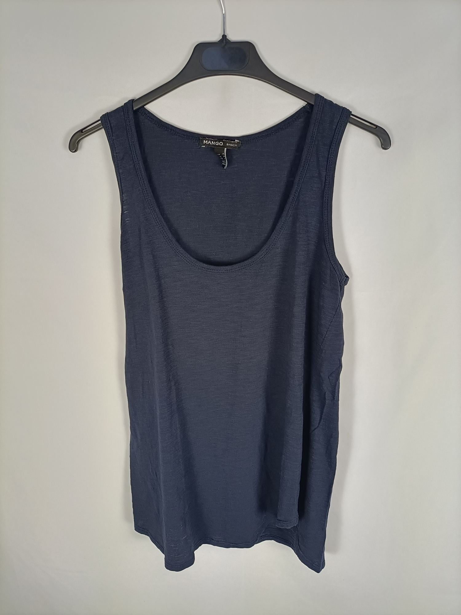 MANGO.Camiseta azul marino T.m
