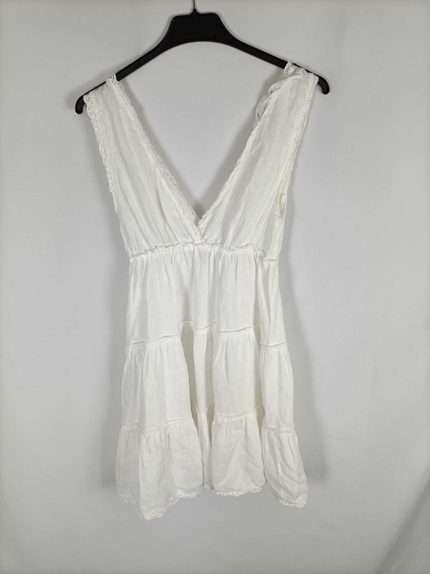 OTRAS.Vestido corto blanco T.m