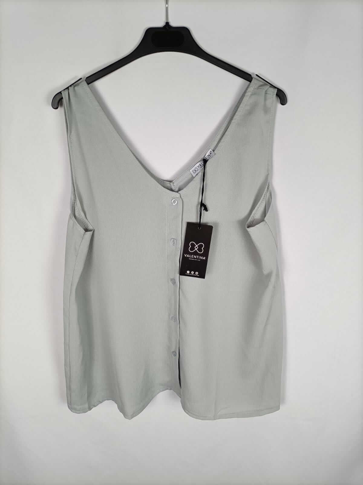 VALENTINA GARI. Blusa gris verdoso T.xl