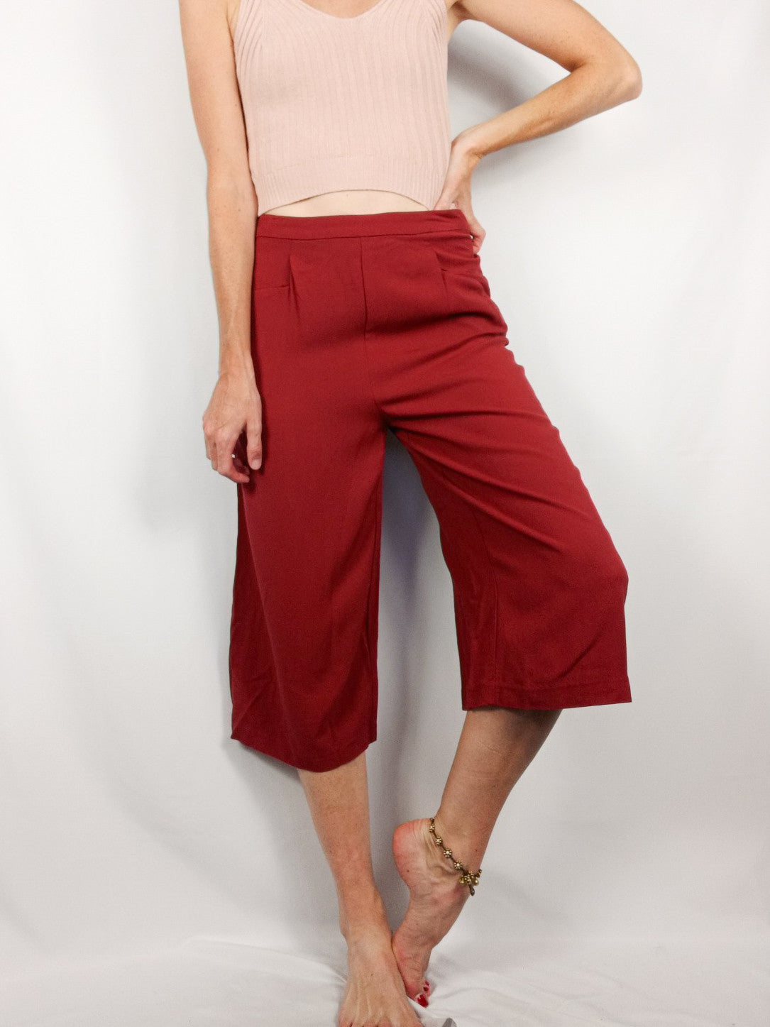 MANGO.Culottes teja T.34