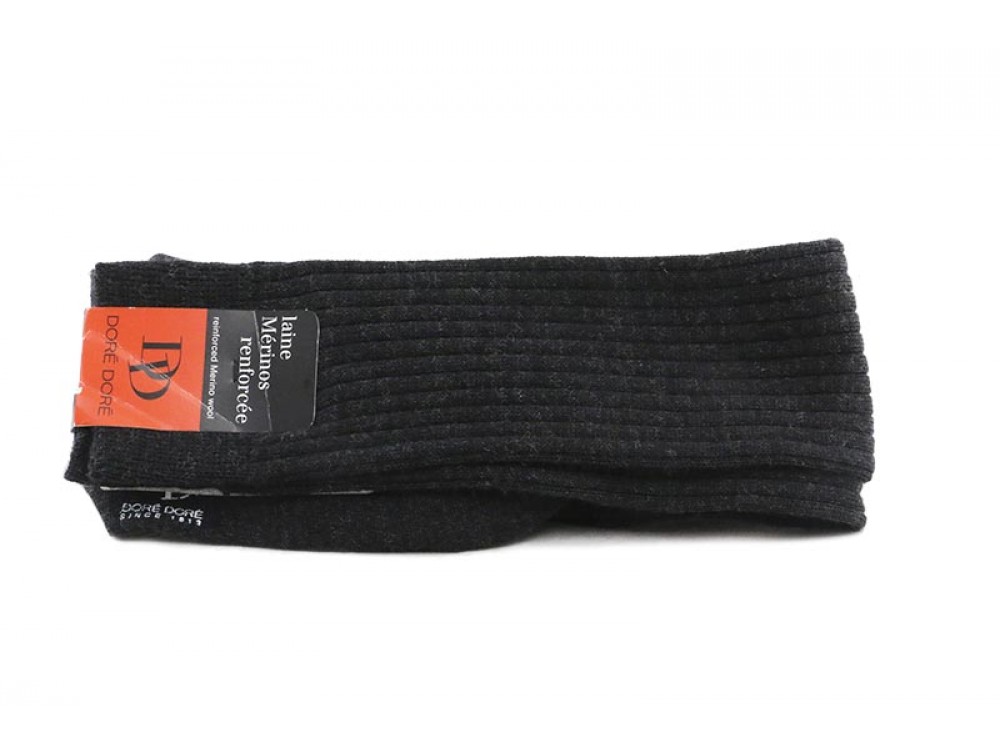 Calcetín altogris oscuro de lana para caballero con canale Doré Doré