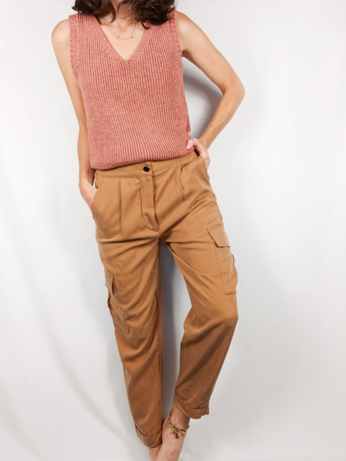 MANGO.Top punto teja T.s