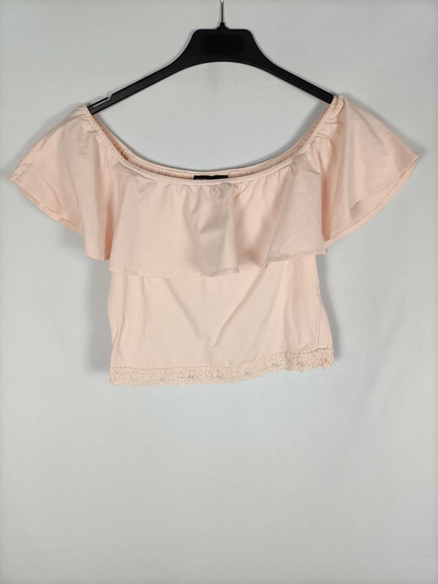 BERHSKA.Croptop rosa T.L