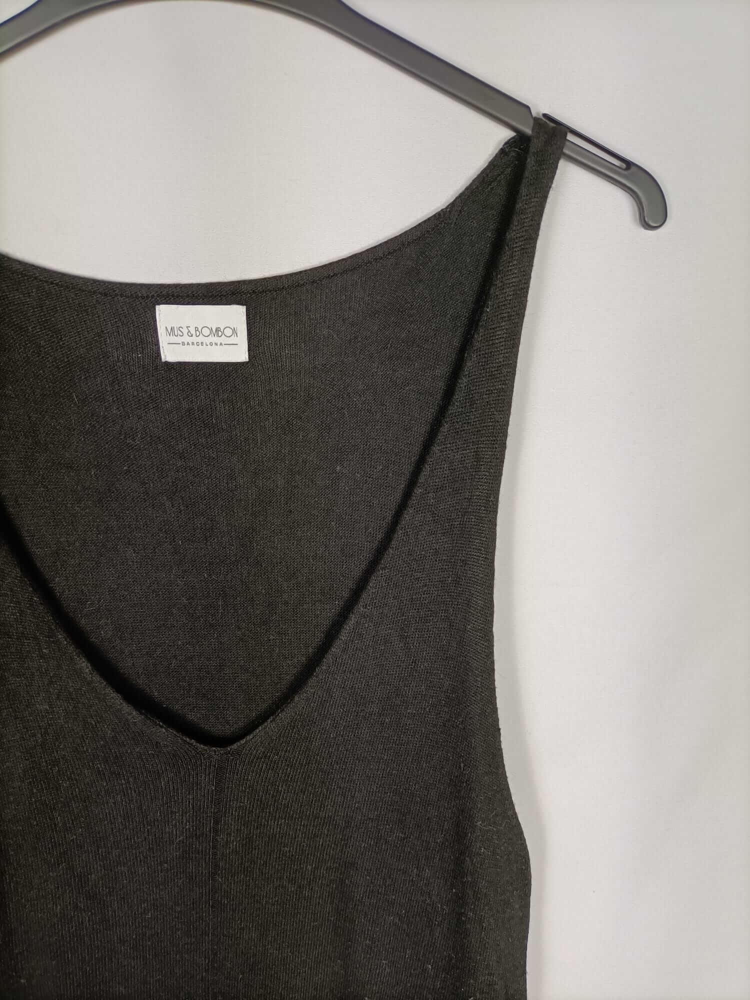 MUS & BOMBON. Vestido negro punto T.u (s/m)