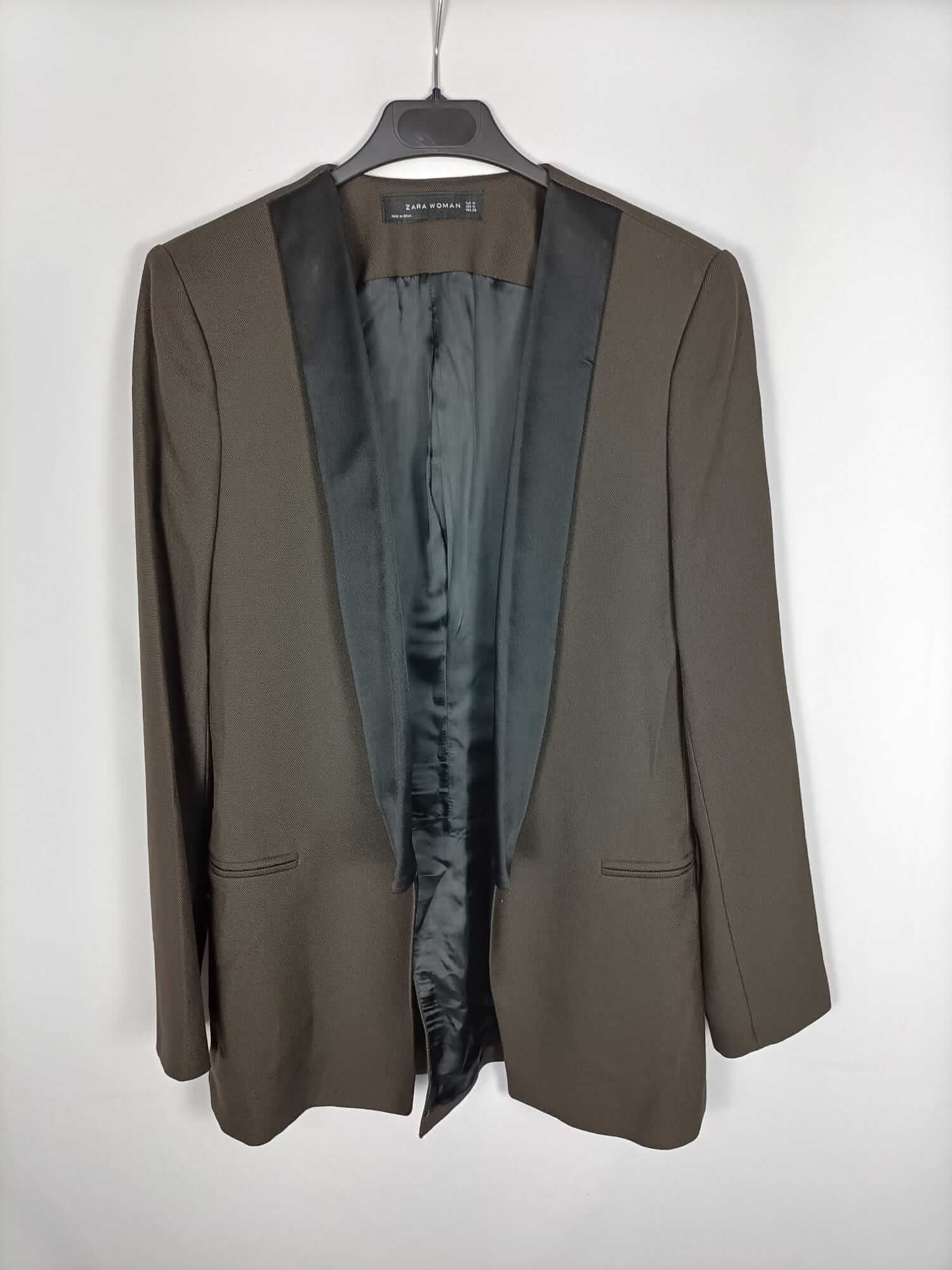 ZARA. Blazer marrón solapa T.m