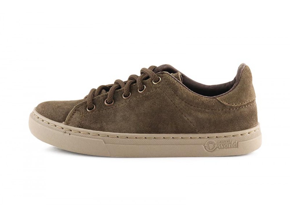 Blucher deportivo serraje marrón con cordón Natural world 6950