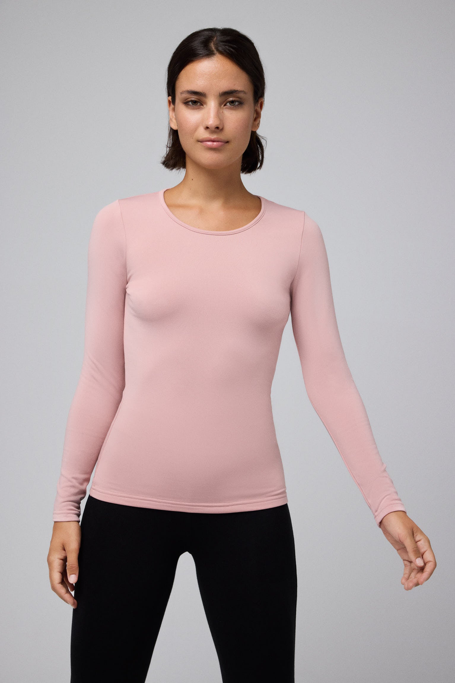 Camiseta interior térmica manga larga rosa palo