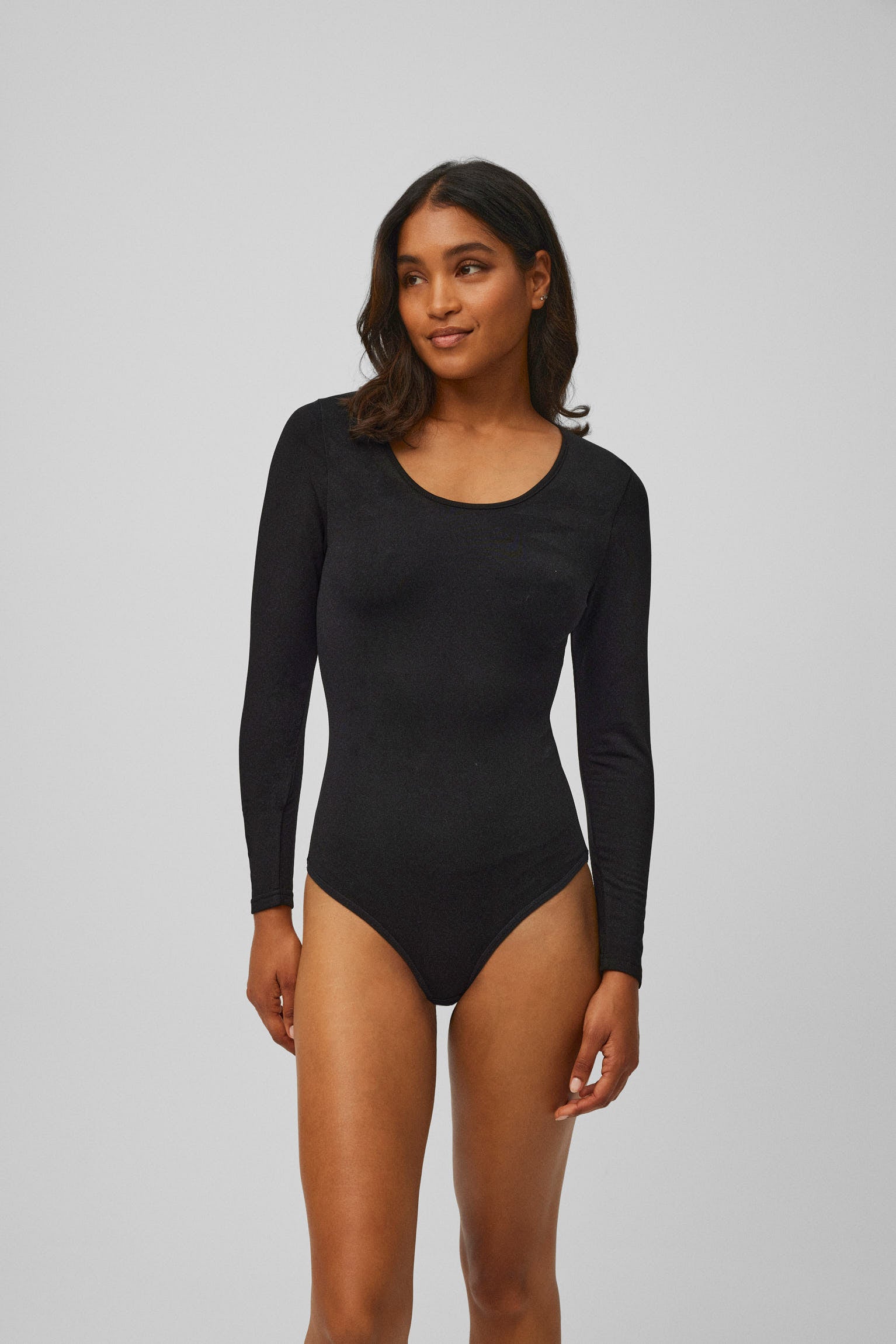 Body térmico manga larga interior afelpado negro