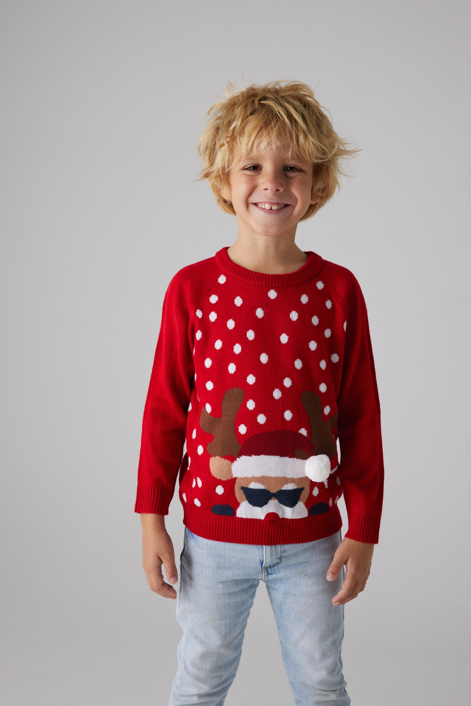 Jersey navideño infantil estampado reno