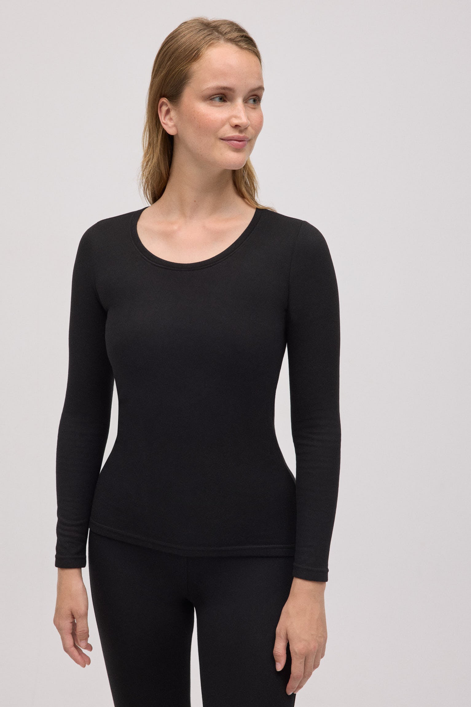 Camiseta térmica Extra Warm cuello redondo negro