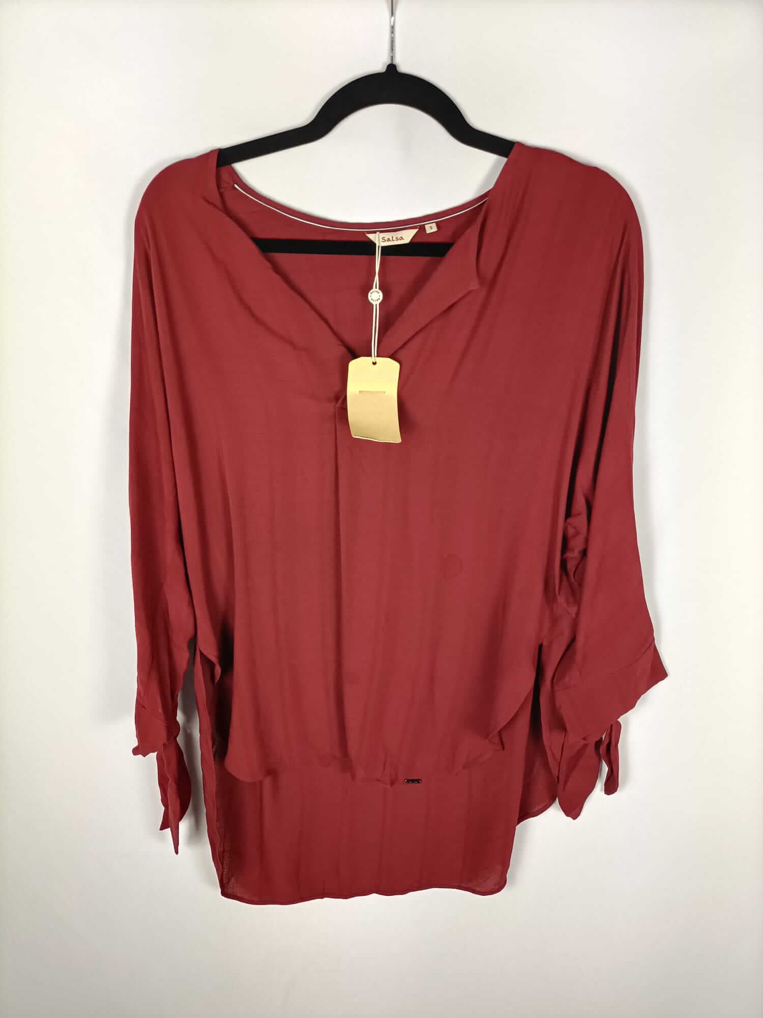 SALSA. Blusa burdeos T.s
