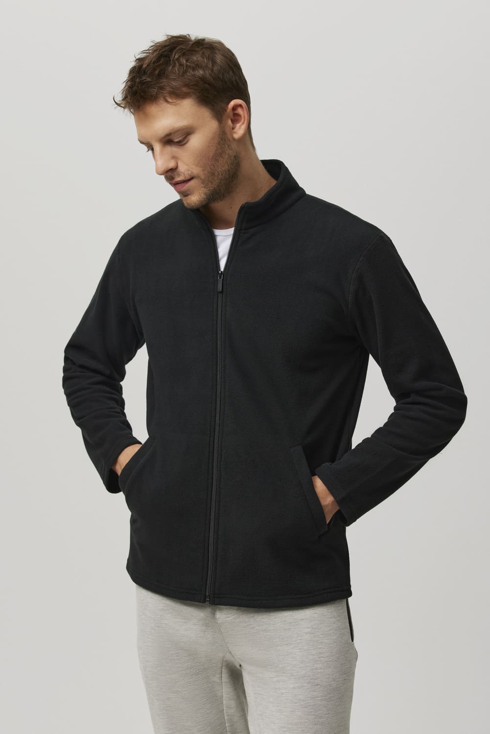 Chaqueta polar hombre negro