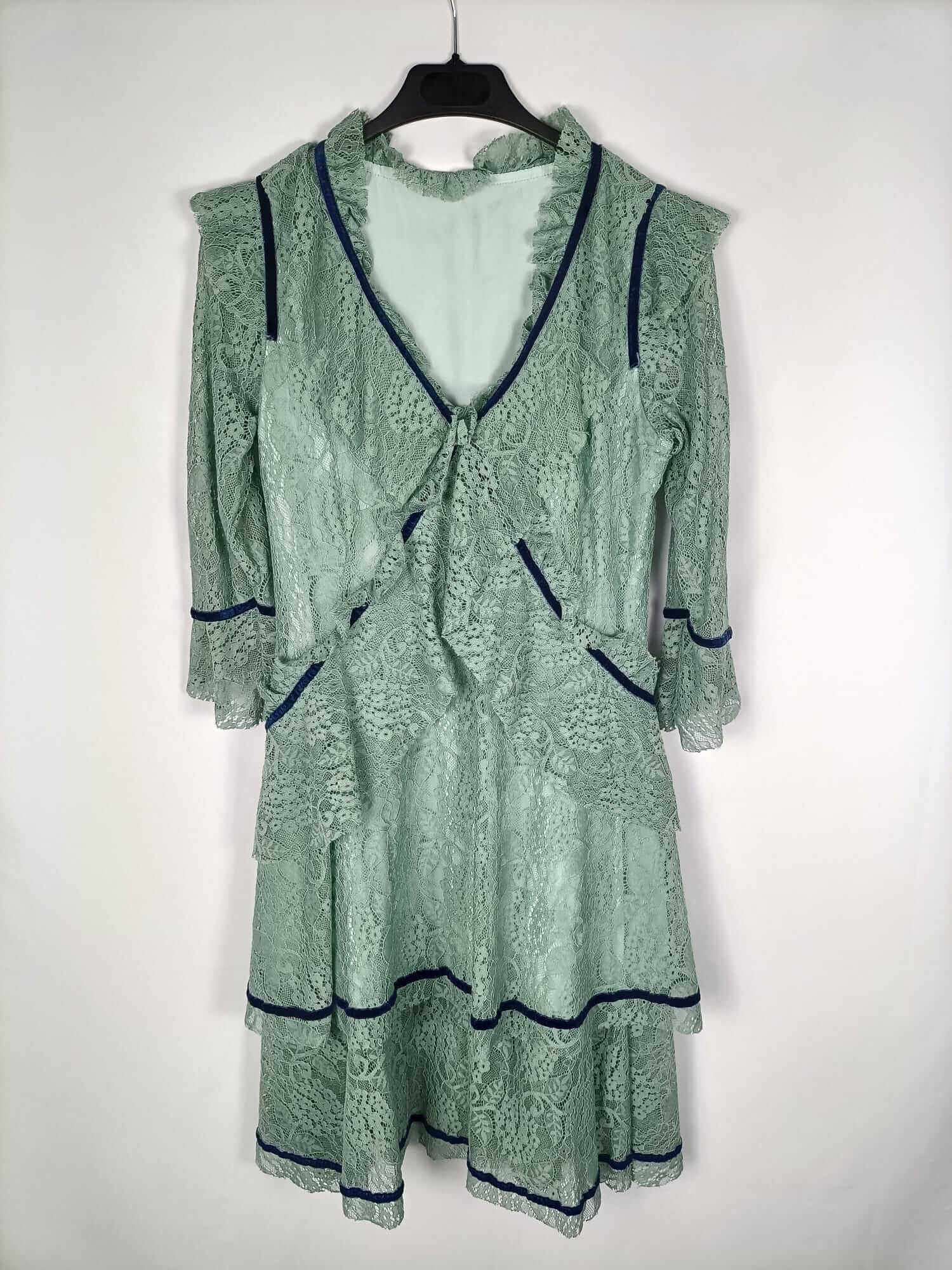 OTRAS. Vestido encaje verde Tu (s/m)