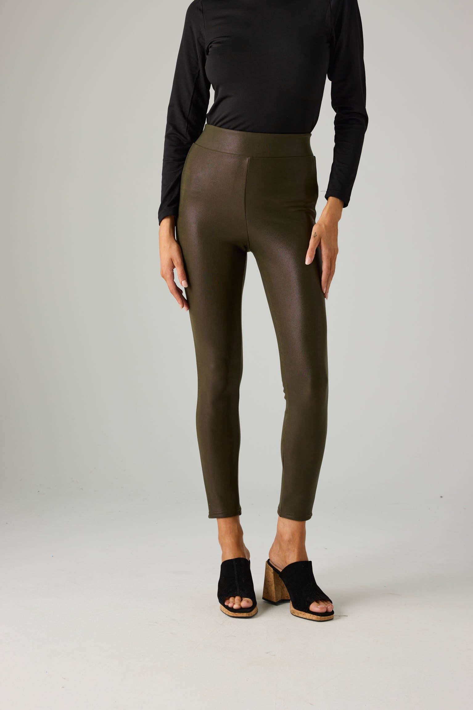 Leggings térmico efecto piel verde