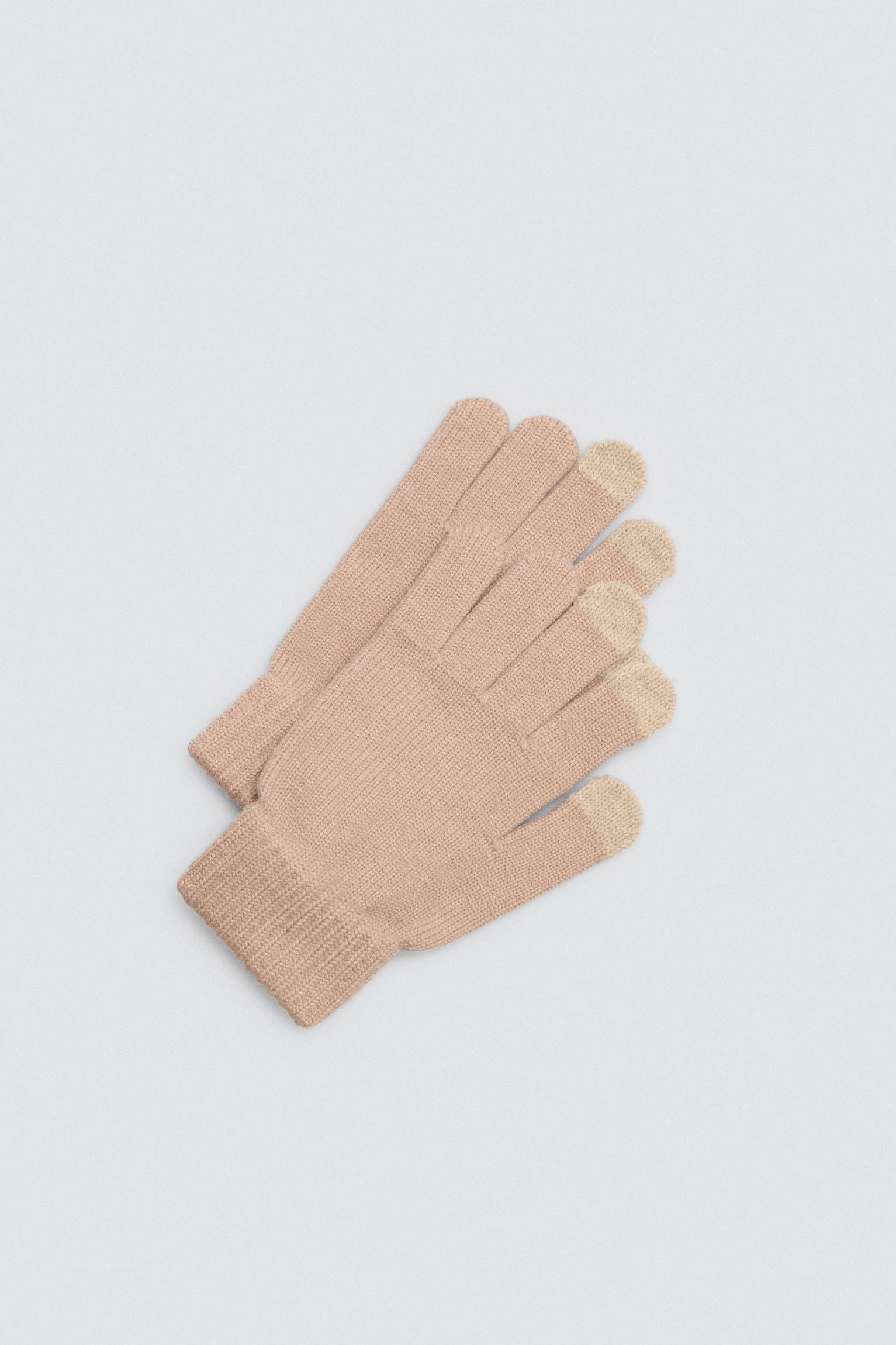 Guantes táctiles beige