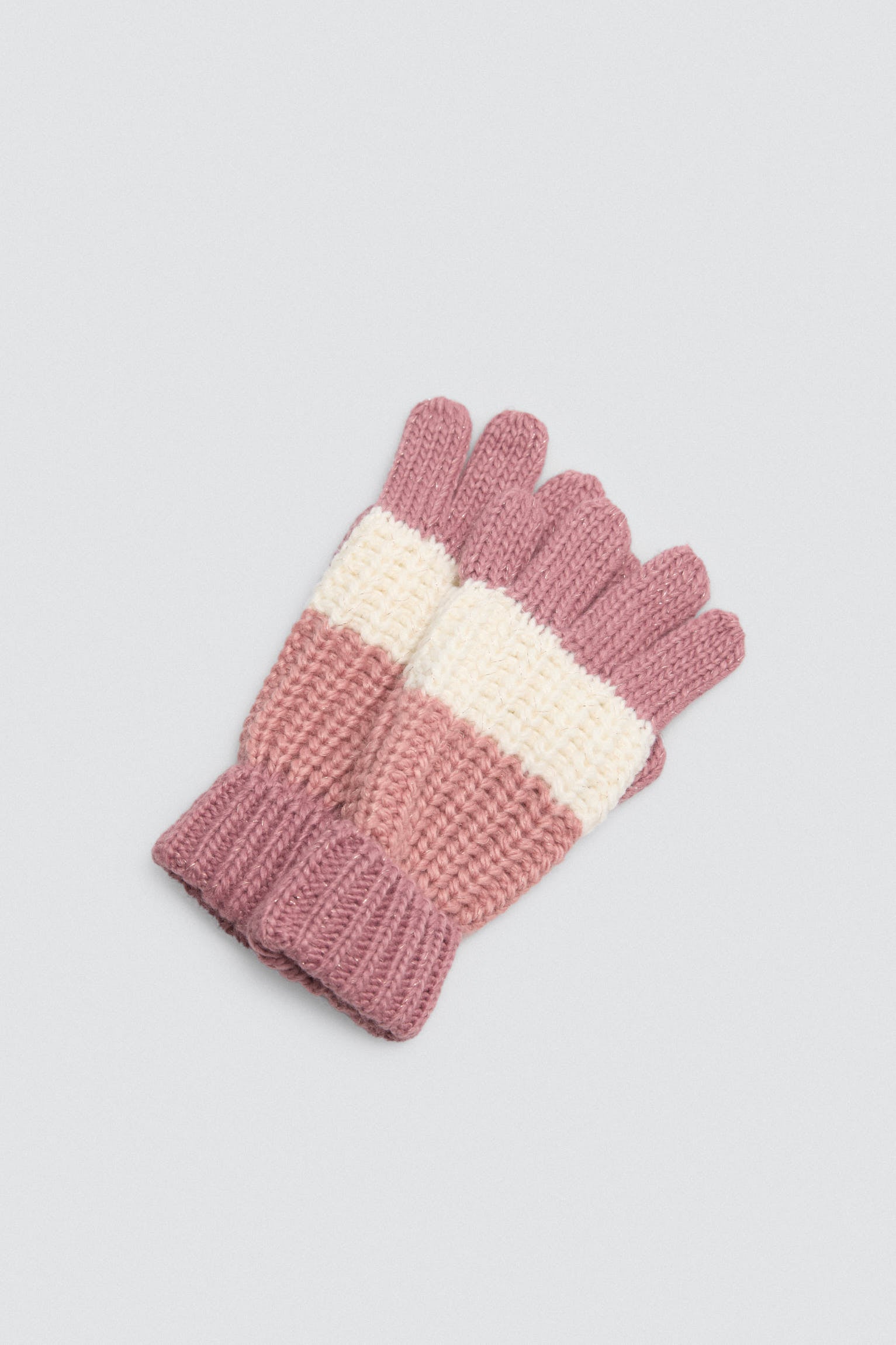 Guantes de punto rayas